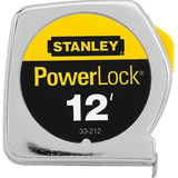 Stanley 33-212 Cast-Metal Case PowerLock Tape Measure, 1/2 in. x 12 ft.