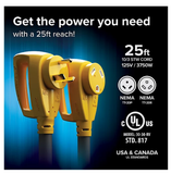 Camco 55191 PowerGrip Electrical Extension Cord Camper / RV with Handle 25 ft.