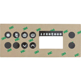 Hydro-Quip 80-0237 Overlay, in.K35, 6 Button, P1, P2, Bl, Lt, wht/gry
