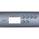 Hydro-Quip 80-0237 Overlay, in.K35, 6 Button, P1, P2, Bl, Lt, wht/gry