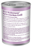 Blue Buffalo Wilderness Beef and Chicken Grill Pate Wet Dog Food 12.5 oz - 1 Can