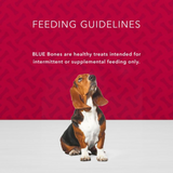 Blue Buffalo Bones Natural Crunchy Dog Treats, Medium Dog Biscuits, Beef 16 oz.