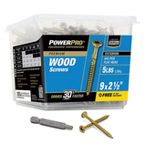 Hillman 48610 Power Pro Premium Exterior Wood Screws #9 x 2-1/2", 5lb, 443-Pcs