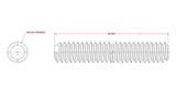 Hillman SteelWorks 11006 10-24 x 36" Steel Threaded Rod, Zinc Plated