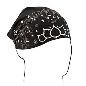 Balboa HBHHB2 Highway Honey Cotton/Bamboo Headwrap - Skull Paisley