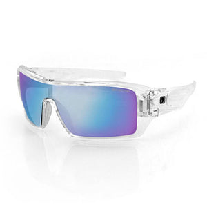 Balboa EPAR002 Paragon Clear Frame Sunglass - Anti-Fog Smoked Cyan Mirror