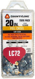CountyLine 85072NSX2TSC Chainsaw Chains 20 Inches 72 Link Full Chisel 2 Pack