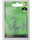 Hardware Essentials 851481 Gate Hook & Eye Latch Zinc 2-Inch, 2 Pack