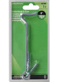 Hardware Essentials 851485 Gate Hook & Eye Latch Zinc Plated 6-Inch
