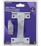 Hardware Essentials 851669 Light T-Hinges Zinc-Plated 5-Inch 2 Pack