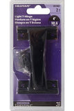 Hillman 851682 Light T-Hinges Black 4-Inch, 2 Pack
