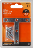 Hardware Essentials 851711 Cd-T Plate 3X3 Zinc
