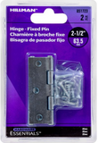 Hardware Essentials Cd-Light Narrow Hinge Fixed Pin 2.5In Zinc