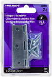Hillman Group 851724 Carded - Zinc Lights Narrow Hinge Fixed Pin, 3 in.