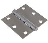 Hardware Essentials 851742 General Purpose Hinges Fixed Pin Zinc-Plated 3"