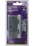 Hardware Essentials 851743 General Purpose Hinges with Fixed Pin Zinc 3-1/2"