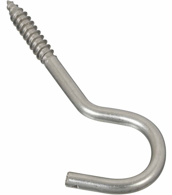 Hardware Essentials Screw Hooks, Stainless Steel 851879