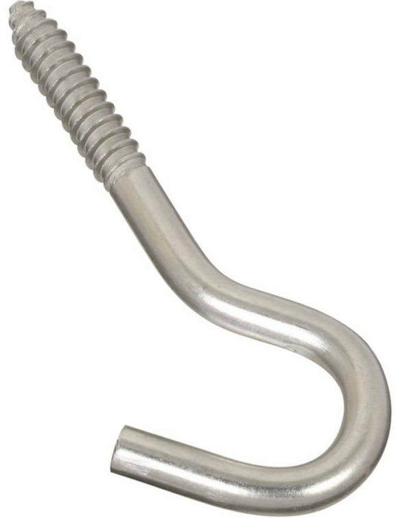 Hardware Essentials Stainless Steel Screw Hook 851880