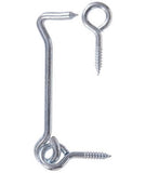Hillman Hardware Essentials 851933 Gate Hook Latch & Eyes Zinc Plated 6-Inch