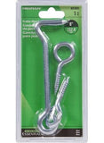 Hillman Hardware Essentials 851933 Gate Hook Latch & Eyes Zinc Plated 6-Inch