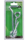 Hillman Hardware Essentials 851933 Gate Hook Latch & Eyes Zinc Plated 6-Inch