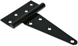 Hardware Essentials 851946 Cd-Heavy T-Hinge 6 inches Black