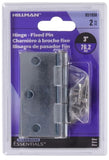 Hardware Essentials 851950 Cd-General Purpose Hinge Fixed Pin 3 inches Zinc