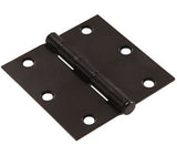 Hardware Essentials 852602 Residential Square Corner Door Hinge 3-Inch Black