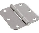 Hardware Essentials 854321 Squeak-Proof 5/8" Round Corner Door Hinges 3-1/2"