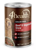 4health Grain Free Wet Dog Food – Beef & Vegetable Stew, Adult, 13.2 oz Can