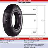 Generic PR3006-O&I Replacement Wheel Barrow Tire and Tube, Ribbed Tread - 16 in