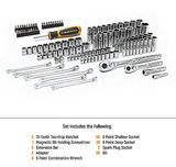 GearWrench GW72SCBMTS Metric/SAE 1/4" & 3/8" Drive Mechanic Hand Tool Set 121 pc