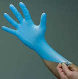 Cotran 87-503 Sharplex Powder & Latex Free Nitrile Work Gloves 100-pc Light Blue, M