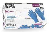 Cotran 87-503 Sharplex Powder & Latex Free Nitrile Work Gloves 100-pc Light Blue, M