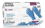 Cotran 87-503 Sharplex Powder & Latex Free Nitrile Work Gloves 100-pc Light Blue, L