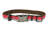 Retriever 36912 Q PKF20 Reflective Stitch Dog Collar, 1 x 18.26 in. Pink