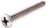 Hillman 881903 Stainless Oval-head Phillips Sheet Metal Screw #12 x 1" 2-Pack