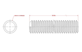 Hillman SteelWorks 11023 7/16"-14 x 36" Steel Threaded Rod, Zinc Plated