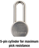 Master Lock 930DLHPF Solid Steel Padlock 7/16 inch Diameter Shackle Gray