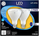 GE 93129767 - Soft White LED Floodlight Bulbs 65 Watts Indoor Floodlight 2 Pack