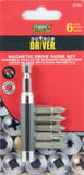 Mibro 437941 Steel Industrial Driver Magnetic Bit Holder Set, 6 pcs.