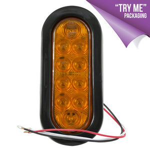 Blazer Lighting C561ATM Led 6" Oval Park/Turn (Amber) Kit with Grommet & Plug