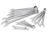JobSmart JS202434 Alloy Chrome SAE Standard Head Combination Wrench Set, 14-pc.