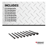 JobSmart QJT23FPT1028 6 in. Metric Nut Driver Set,  8-Pieces