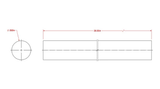 Hillman SteelWorks 11620 1/2" x 36" 4054BC Smooth Metal Rod Plain Steel