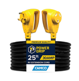 Camco 55191 PowerGrip Electrical Extension Cord Camper / RV with Handle 25 ft.