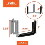 SmartStraps 1707 Dual Arm Tool Hook for E-Track and X-Track, Zinc Plated