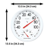 AcuRite 00324DI 13.5 in. Indoor/Outdoor White Analog Thermometer/Hygrometer