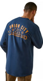 Ariat 10046343 Rebar Cotton Strong Union City Long Sleeve Work T-Shirt, Large