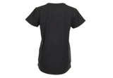 Blue Mountain YKL-9072 Black-Colored Short-Sleeve V-Neck T-Shirt, Small
